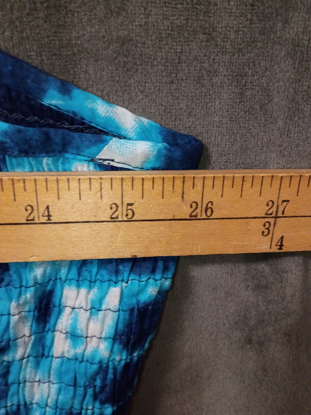 Salon Studio Blue Tie-Dye Smocked Sleeveless Dress Size 3X NWOT P2P 26 In - Picture 5 of 5
